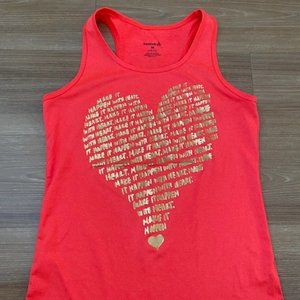 REEBOK GIRLS ATHLETIC DECORATIVE TANK TOP